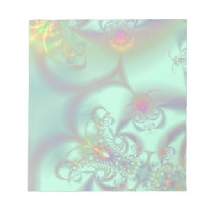 Jewelled Staircase - Abstract Emerald Kaleidoscope Notepad
