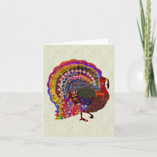 Jewelled Turkey Holiday Card