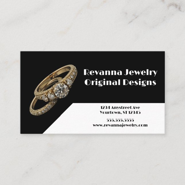 Jeweller Jewellery Sales Wedding Planner Business Card (Front)