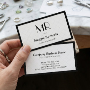 Jeweller / Silversmith - Clean Stylish Monogram Business Card