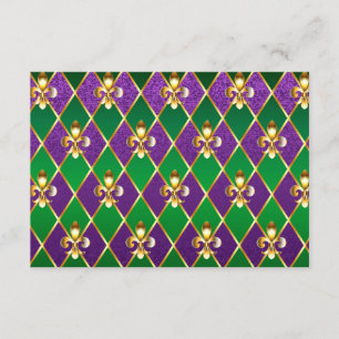 Jewellery Background Mardi Gras Advice Card