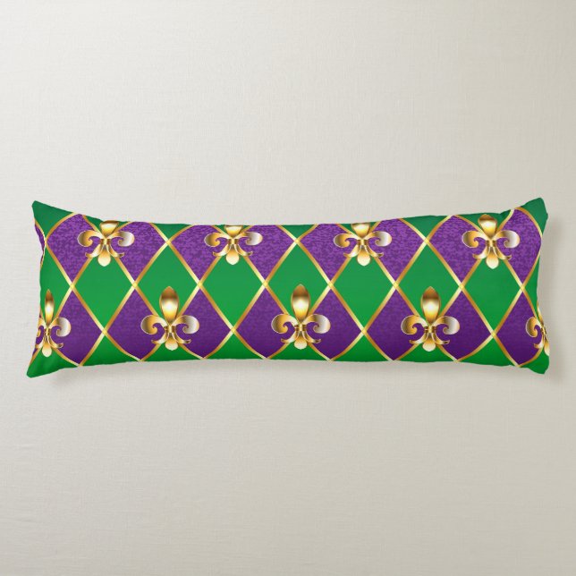 Jewellery Background Mardi Gras Body Cushion (Front)