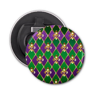 Jewellery Background Mardi Gras Bottle Opener