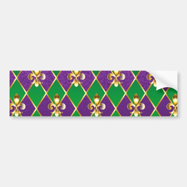 Jewellery Background Mardi Gras Bumper Sticker (Front)