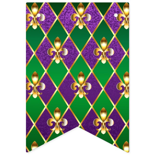 Jewellery Background Mardi Gras Bunting (First Flag)