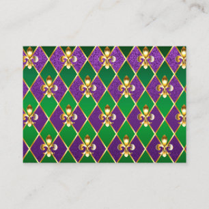 Jewellery Background Mardi Gras Business Card