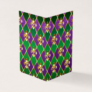 Jewellery Background Mardi Gras Business Card