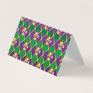 Jewellery Background Mardi Gras Business Card