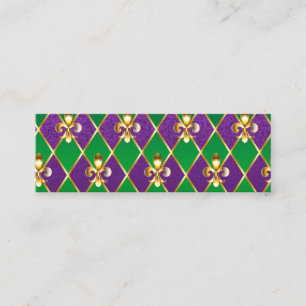 Jewellery Background Mardi Gras Calling Card