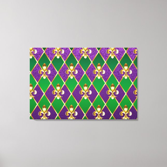 Jewellery Background Mardi Gras Canvas Print (Front)