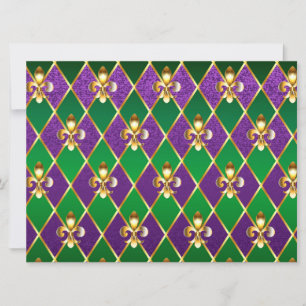 Jewellery Background Mardi Gras Card