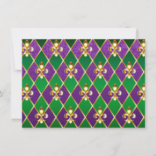 Jewellery Background Mardi Gras Card