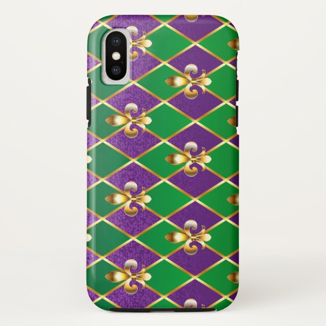 Jewellery Background Mardi Gras Case-Mate iPhone Case (Back)