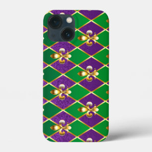 Jewellery Background Mardi Gras iPhone 13 Mini Case
