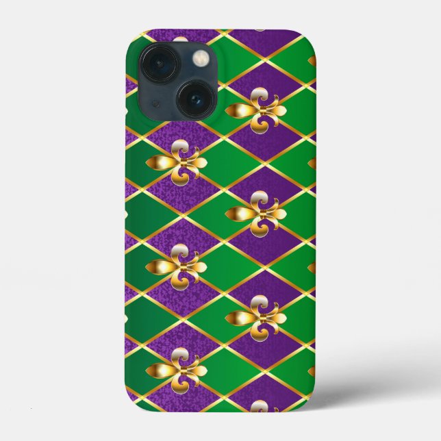Jewellery Background Mardi Gras Case-Mate iPhone Case (Back)