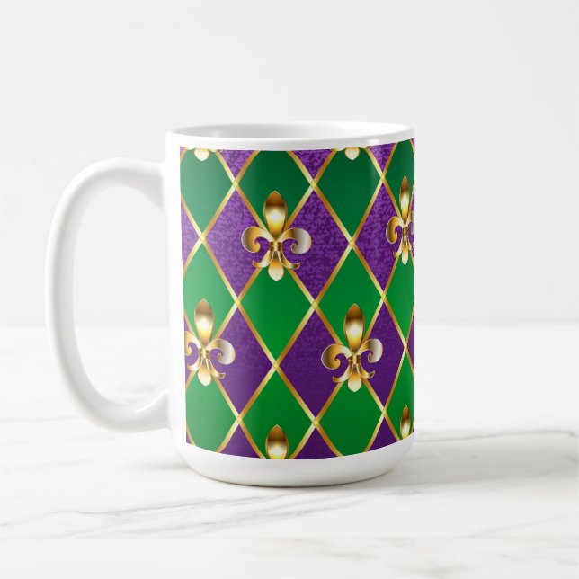 Jewellery Background Mardi Gras Coffee Mug (Left)