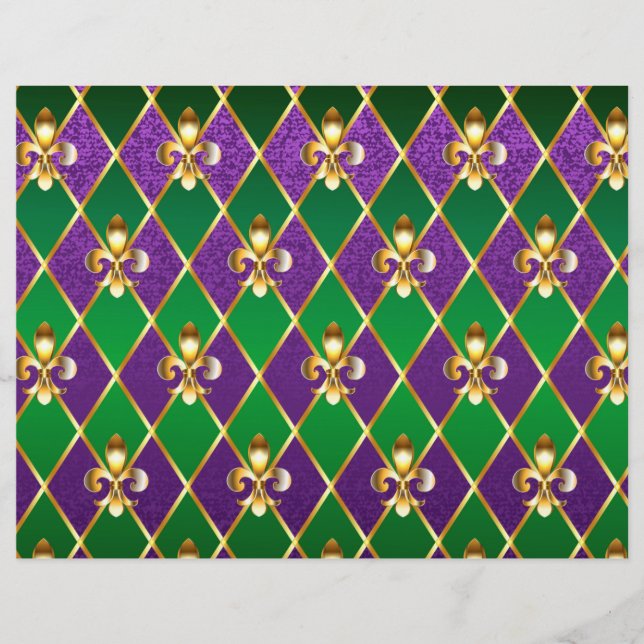 Jewellery Background Mardi Gras Custom Letterhead (Front)