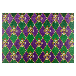 Jewellery Background Mardi Gras Cutting Board