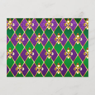 Jewellery Background Mardi Gras Enclosure Card
