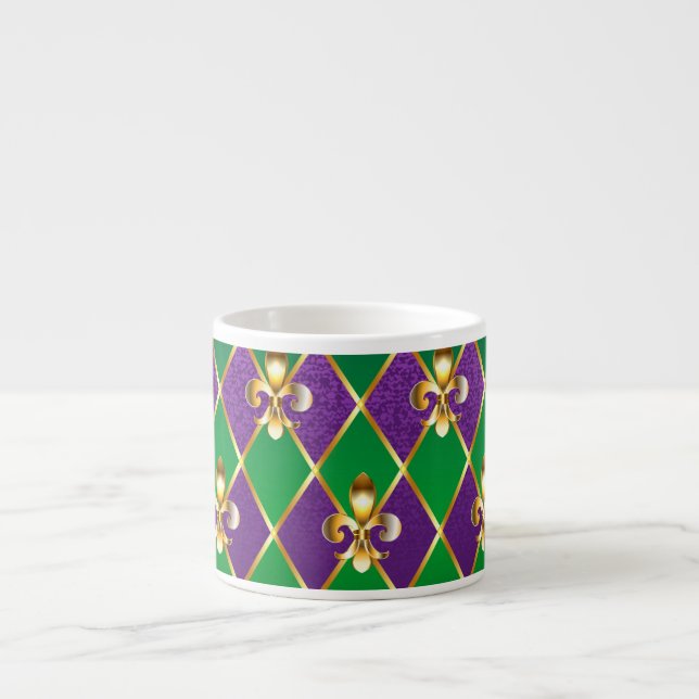 Jewellery Background Mardi Gras Espresso Cup (Front)