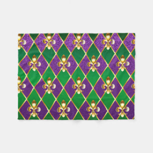 Jewellery Background Mardi Gras Fleece Blanket