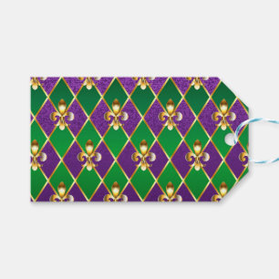 Jewellery Background Mardi Gras Gift Tags