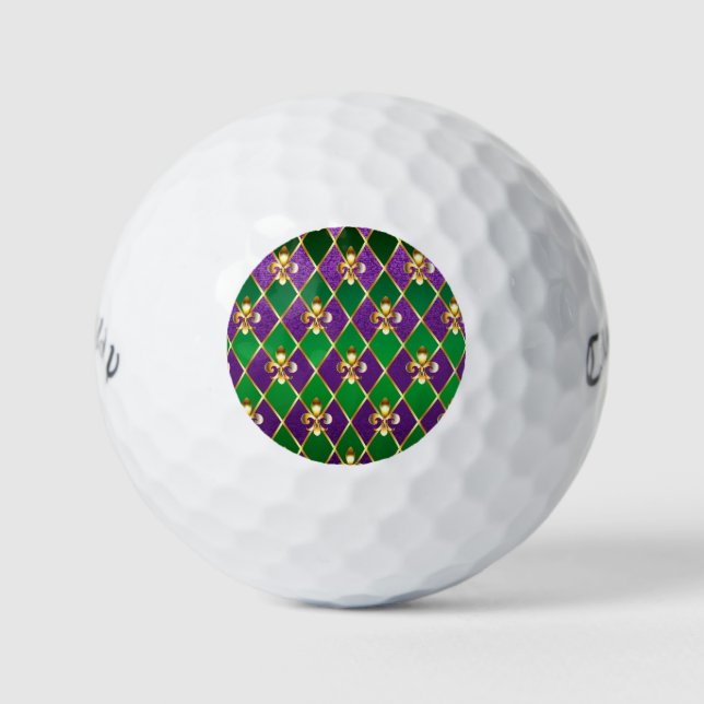 Jewellery Background Mardi Gras Golf Balls (Front)