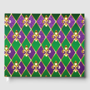 Jewellery Background Mardi Gras Guest Book
