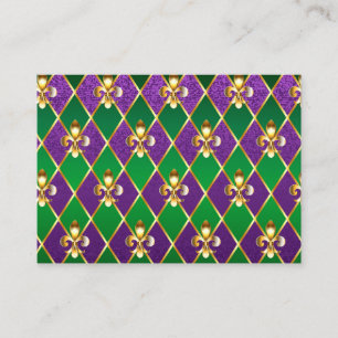 Jewellery Background Mardi Gras Loyalty Card