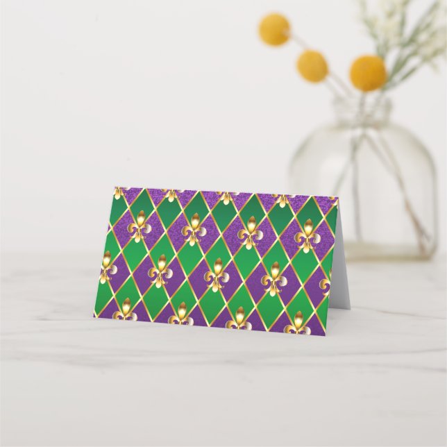 Jewellery Background Mardi Gras Loyalty Card (Front)
