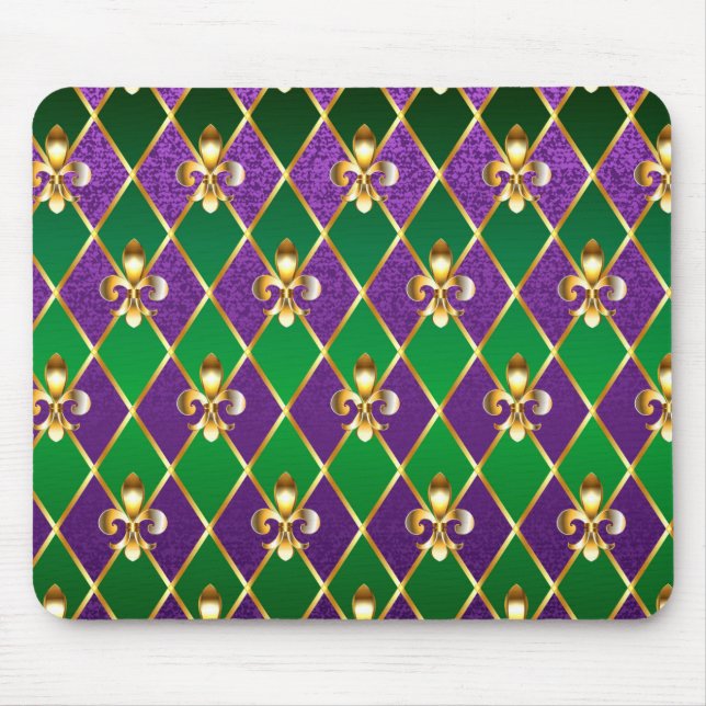 Jewellery Background Mardi Gras Mouse Pad (Front)