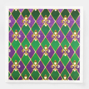 Jewellery Background Mardi Gras Napkin