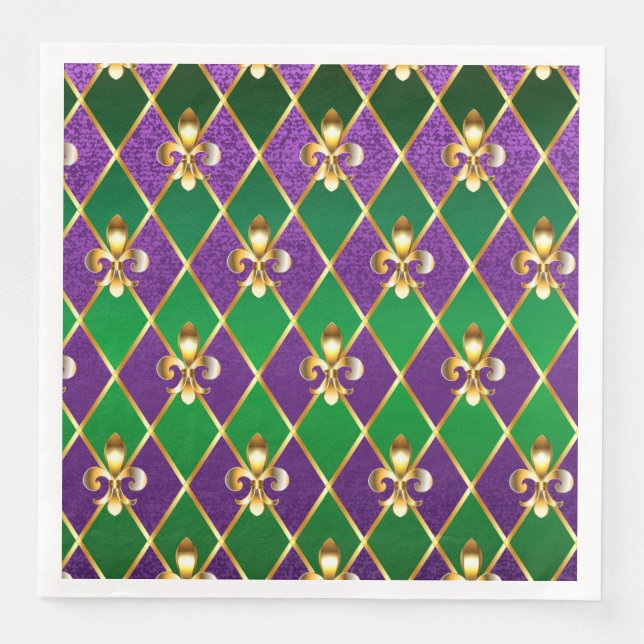 Jewellery Background Mardi Gras Napkin (Front)