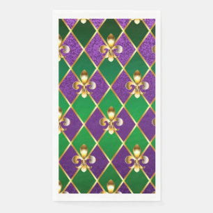 Jewellery Background Mardi Gras Napkin