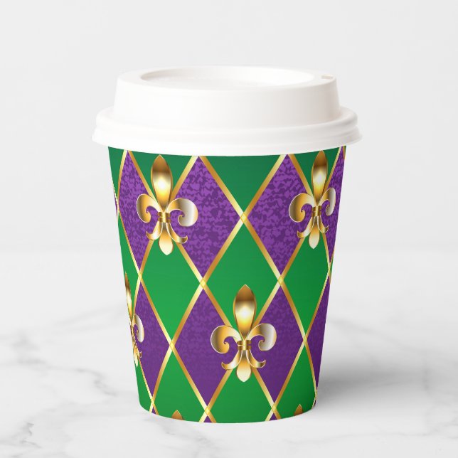 Jewellery Background Mardi Gras Paper Cups (Front)