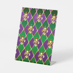 Jewellery Background Mardi Gras Pedestal Sign