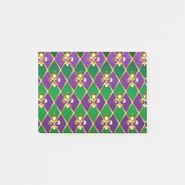 Jewellery Background Mardi Gras Post-it Notes (Front)