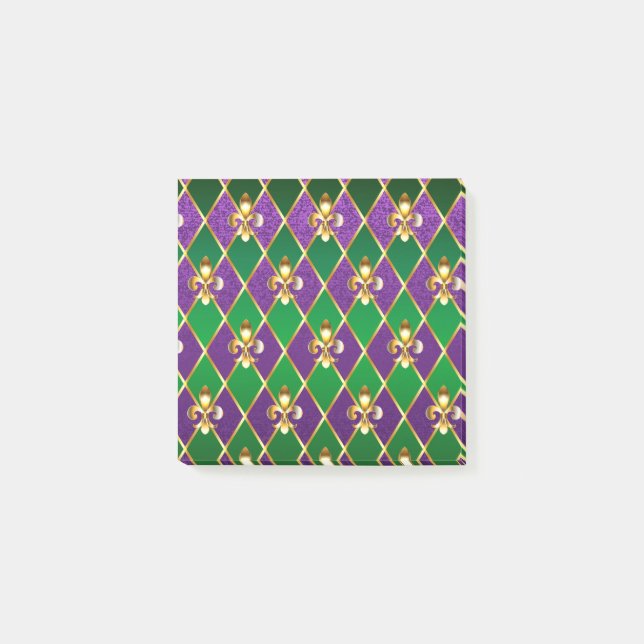 Jewellery Background Mardi Gras Post-it Notes (Front)
