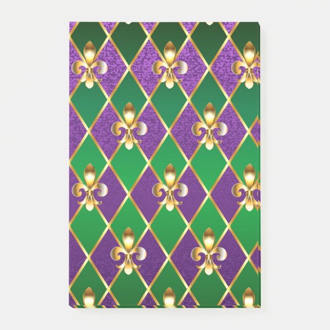 Jewellery Background Mardi Gras Post-it Notes (Front)