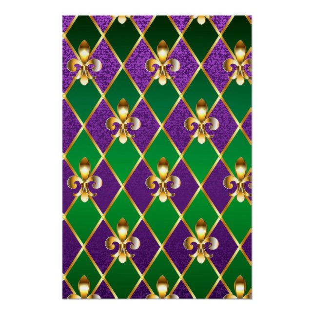 Jewellery Background Mardi Gras Poster (Front)