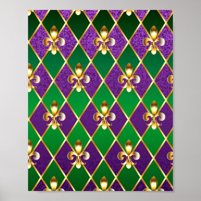 Jewellery Background Mardi Gras Poster (Front)