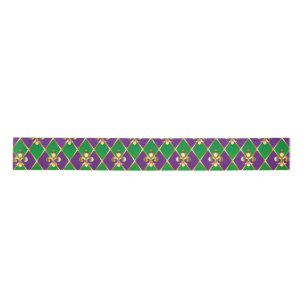 Jewellery Background Mardi Gras Satin Ribbon