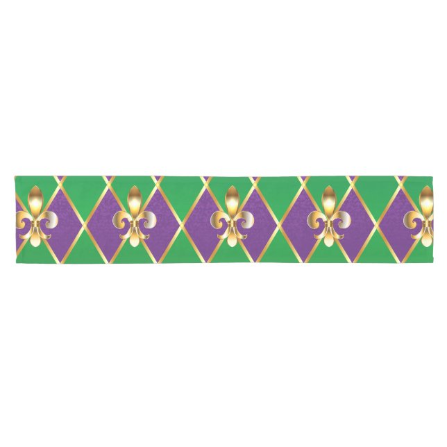 Jewellery Background Mardi Gras Short Table Runner (Horizontal)