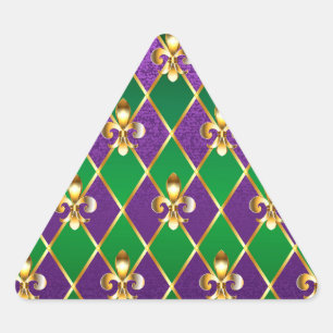 Jewellery Background Mardi Gras Triangle Sticker
