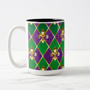 Jewellery Background Mardi Gras Two-Tone Coffee Mug