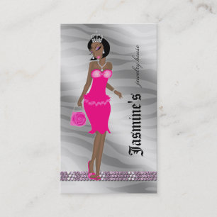 Jewellery Business Card African American Zebra