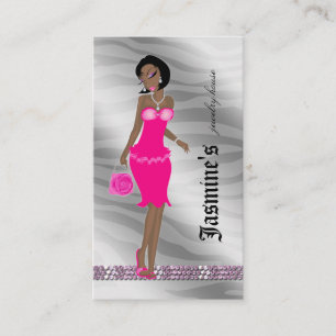 Jewellery Business Card African American Zebra SP