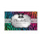 Jewellery Business Card Zebra Rainbow Bow Heart