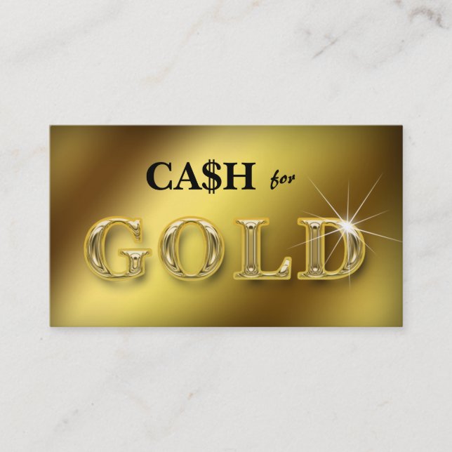 Jewellery Business Cards Cash for Gold 2 (Front)