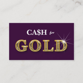 Jewellery Business Cards Cash for Gold Purple 2